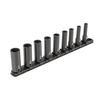 Tekton 3/8 Inch Drive Deep 12-Point Impact Socket Set with Rail, 9-Piece (5/16-3/4 in.) SID91109